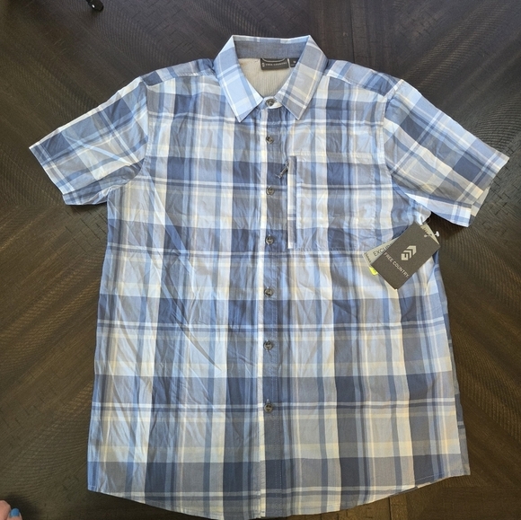 Free Country Other - Men's Free Country Blue Plaid Short Sleeve Button-Down Shirt, Medium New Outdoor